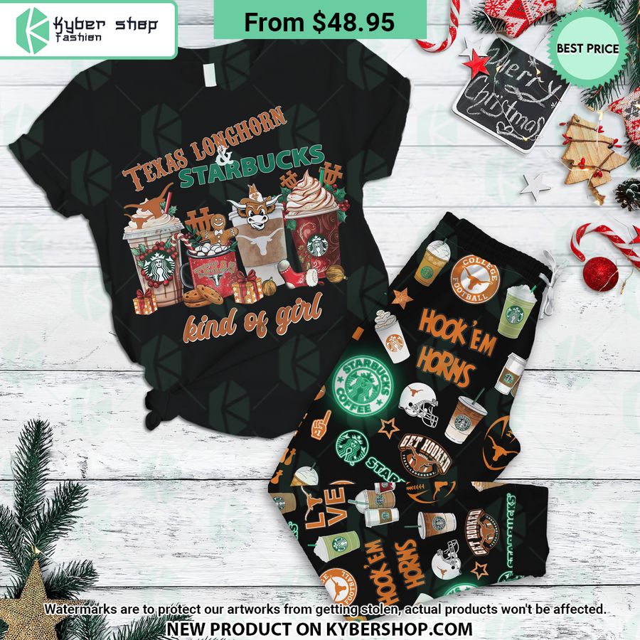 Texas Longhorns Starbucks Kind Of Girl Pajamas Set