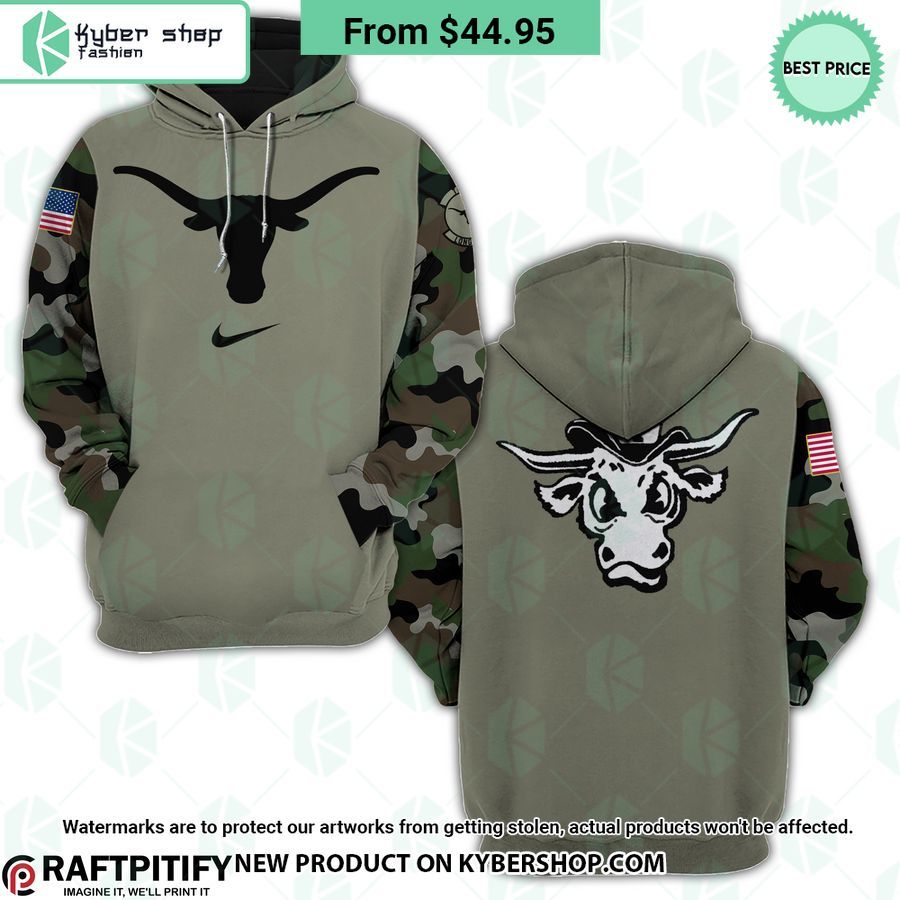 Texas Longhorns Veterans Camo Hoodie