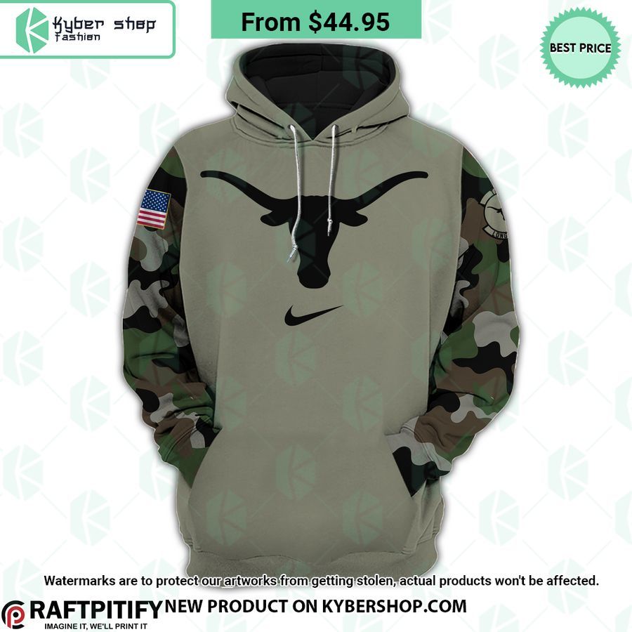 Texas Longhorns Veterans Camo Hoodie