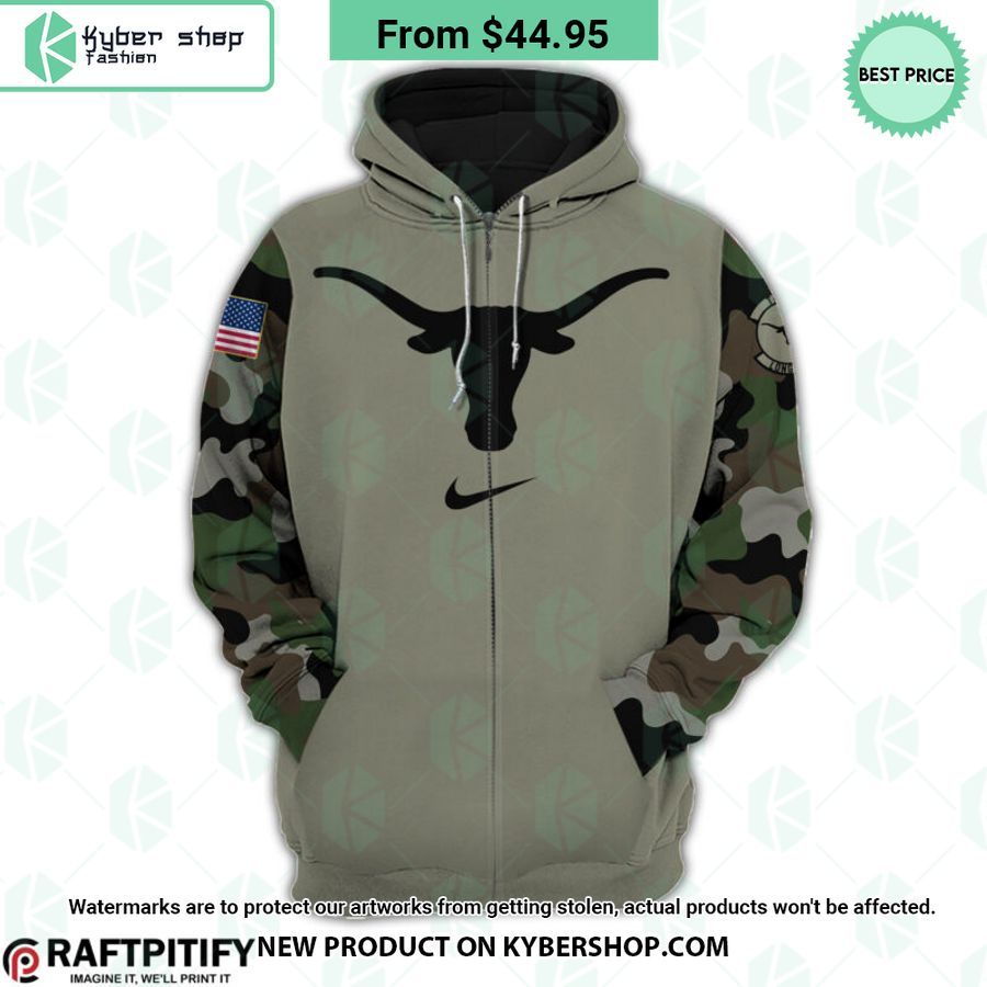 Texas Longhorns Veterans Camo Hoodie