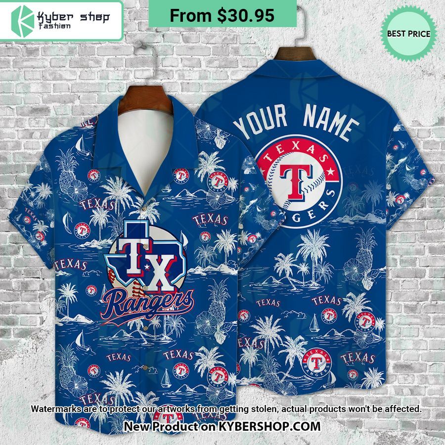 Texas Rangers CUSTOM Hawaiian Shirt