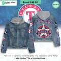 Texas Rangers Hooded Denim Jacket
