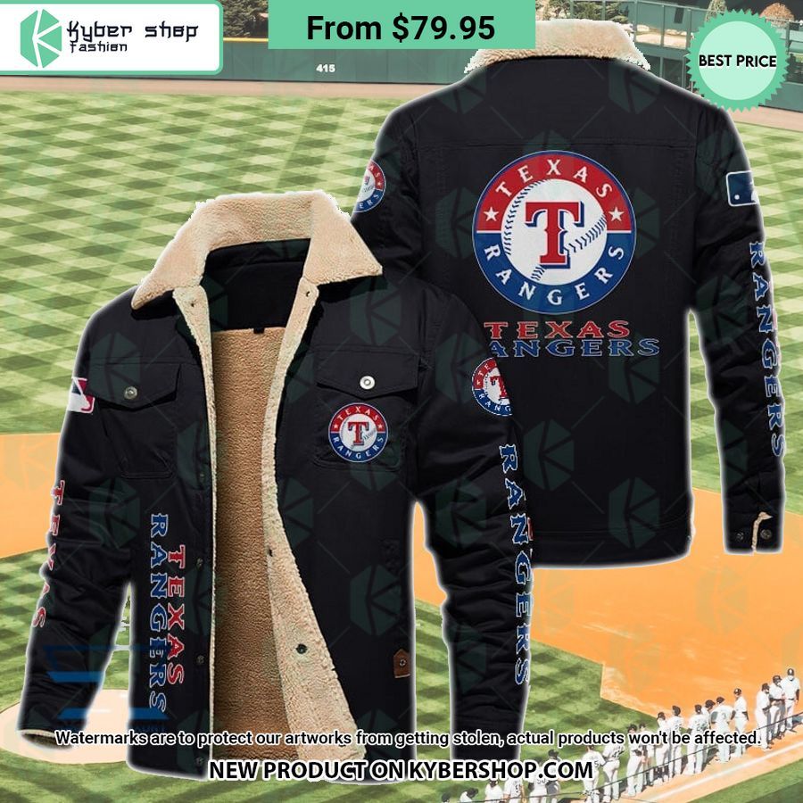 Texas Rangers MLB Fleece Leather Jacket