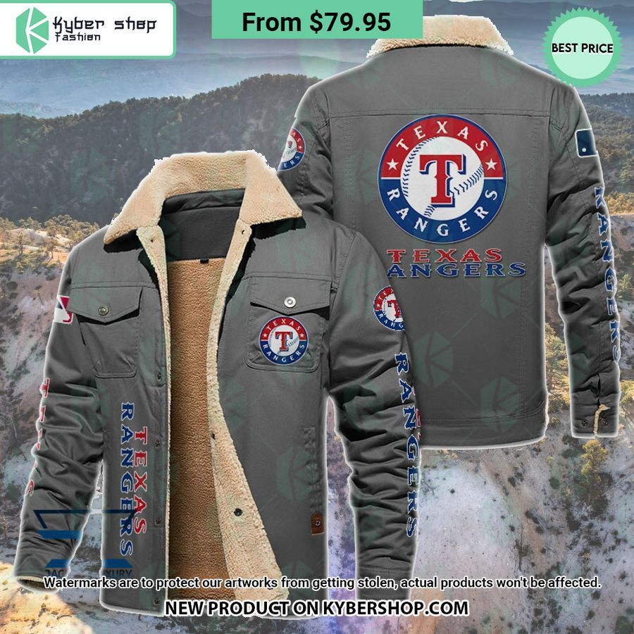 Texas Rangers MLB Fleece Leather Jacket