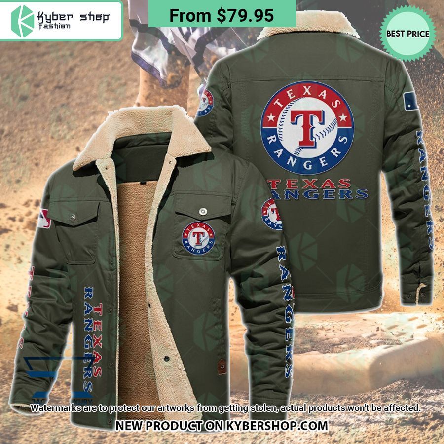 Texas Rangers MLB Fleece Leather Jacket