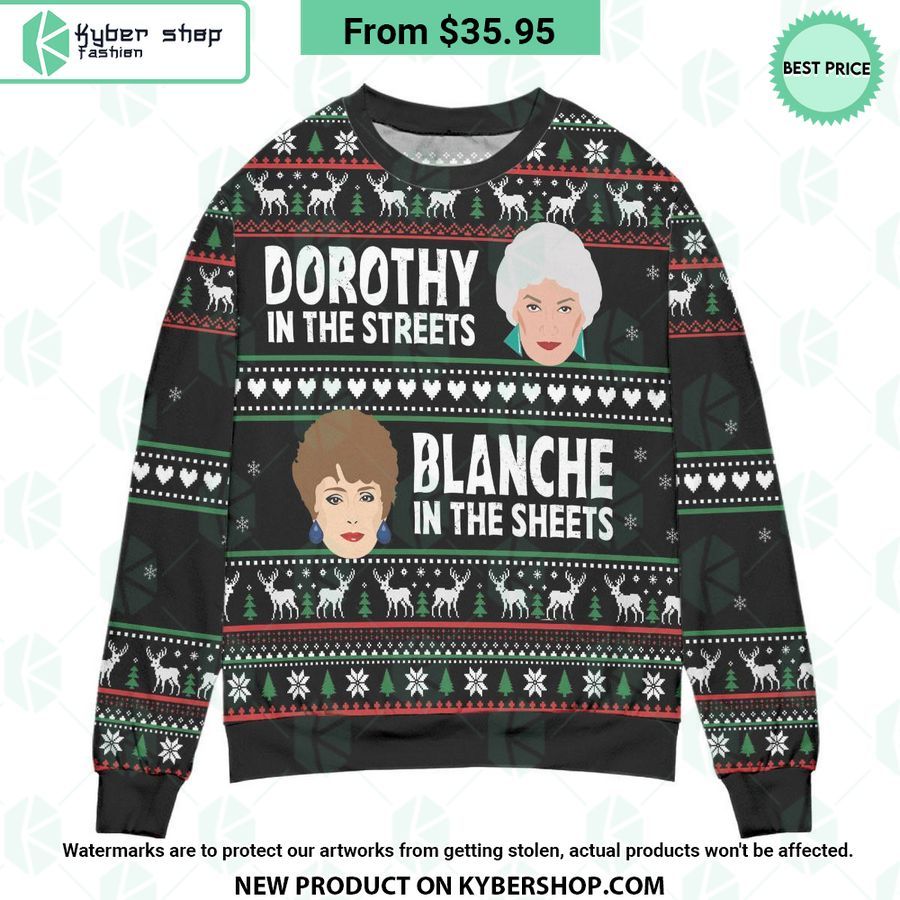 The Golden Girls Dorothy Blanche In The Sheets Ugly Christmas Sweater