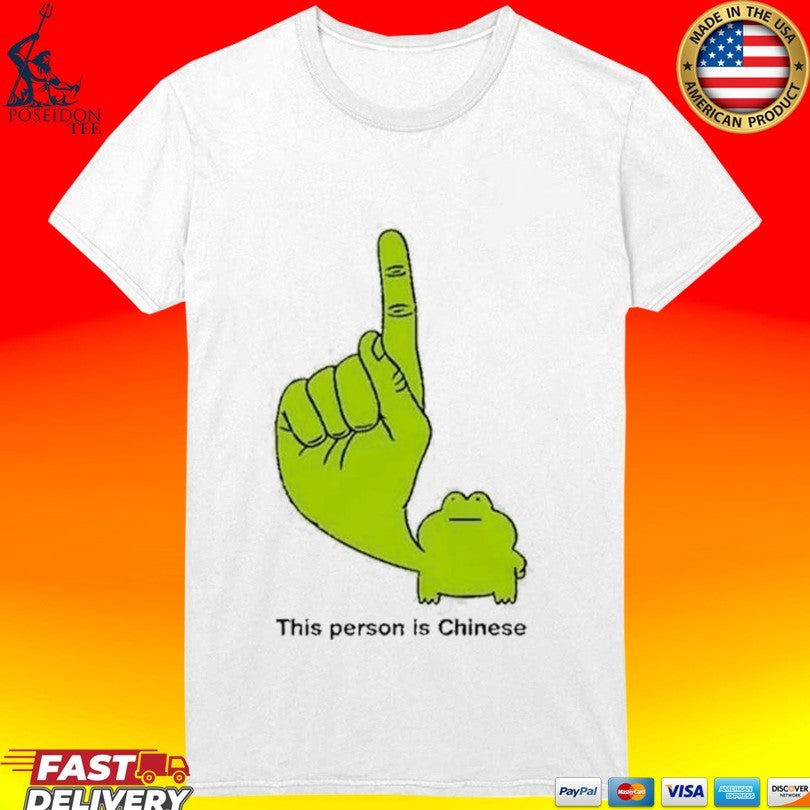 This Person Is Chinese Green Frog Pointing Finger Meme T-shirt