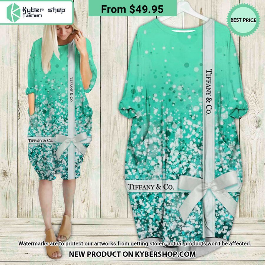 Tiffany &Co green Batwing Pocket Dress