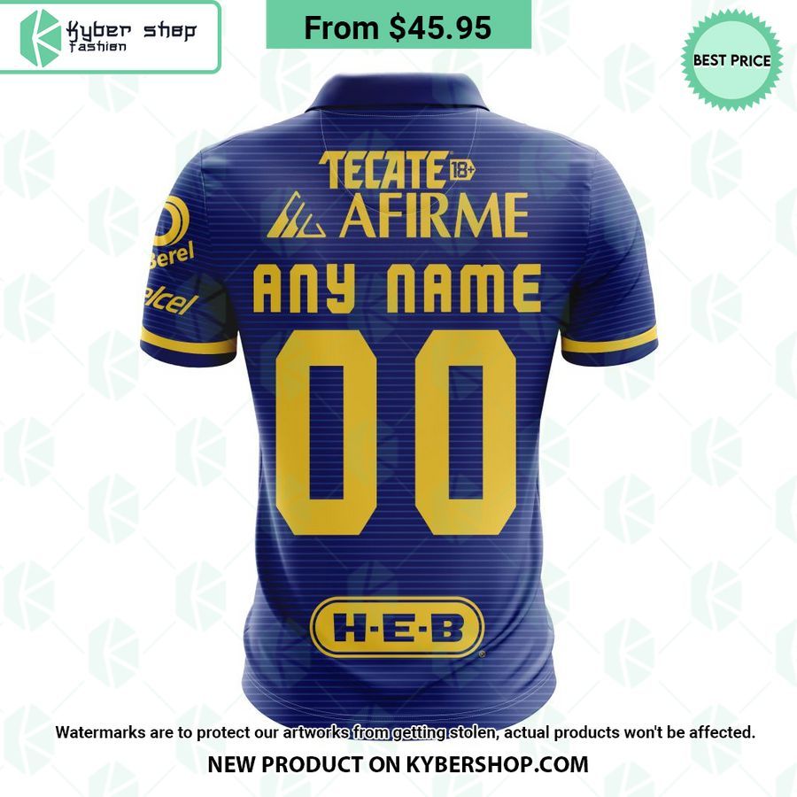 Tigres UANL Away Kits Liga MX CUSTOM Polo Shirt