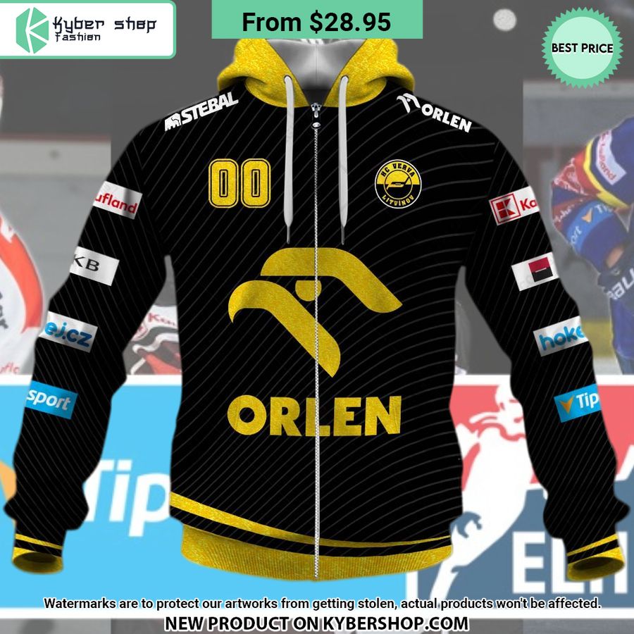 Tipsport Extraliga HC Verva Litvinov Jersey Style CUSTOM Hoodie