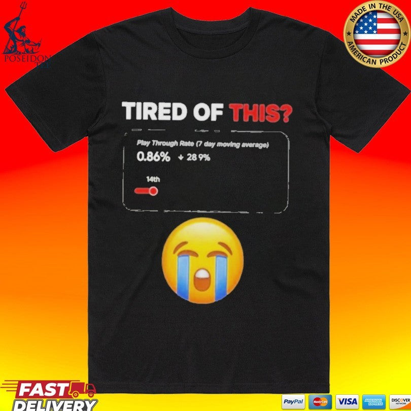 Tired Of This Play Through Rate 7 Day Moving Average T-shirt