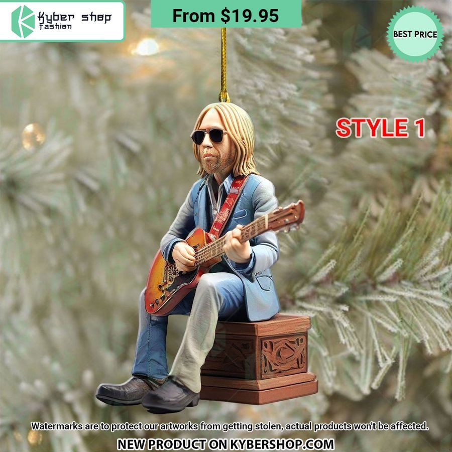 Tom Petty Christmas Ornament