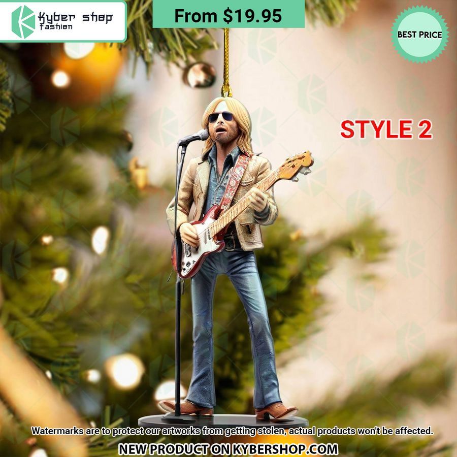 Tom Petty Christmas Ornament