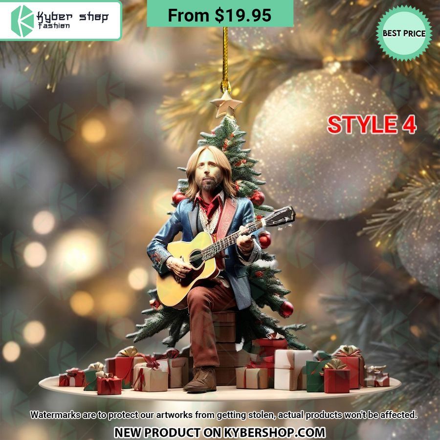 Tom Petty Christmas Ornament