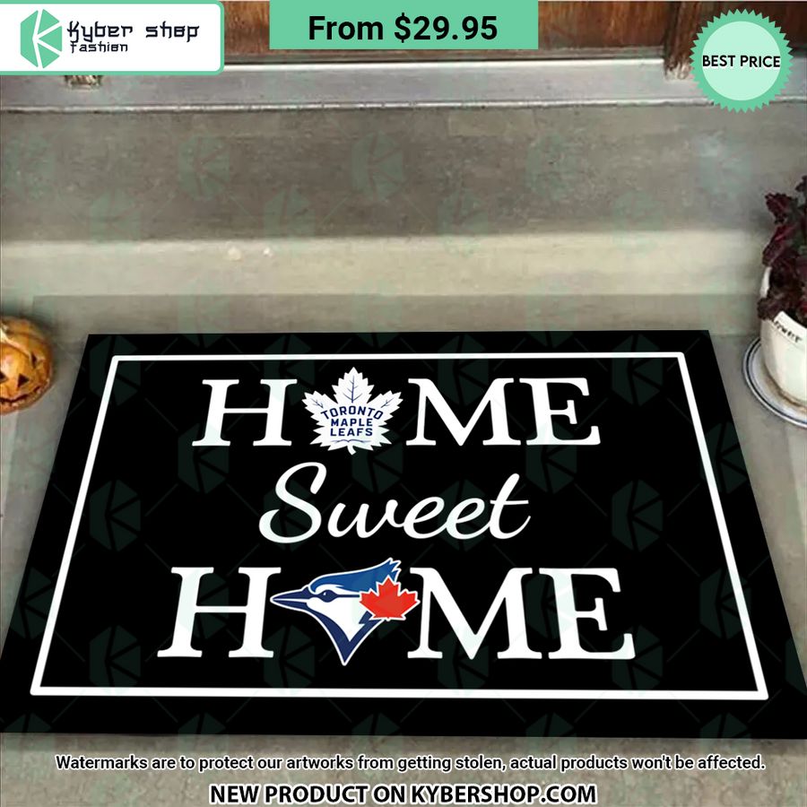 Toronto Blue Jays Toronto Maple Leafs Home Sweet Home Doormat
