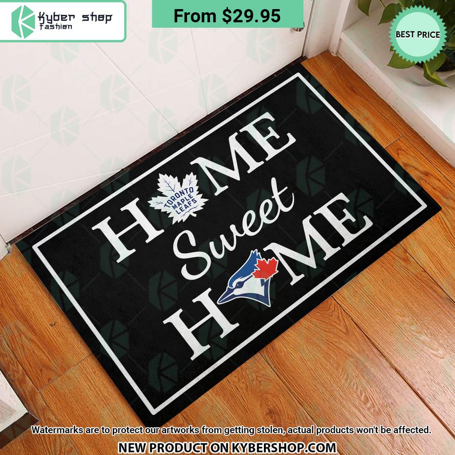 Toronto Blue Jays Toronto Maple Leafs Home Sweet Home Doormat