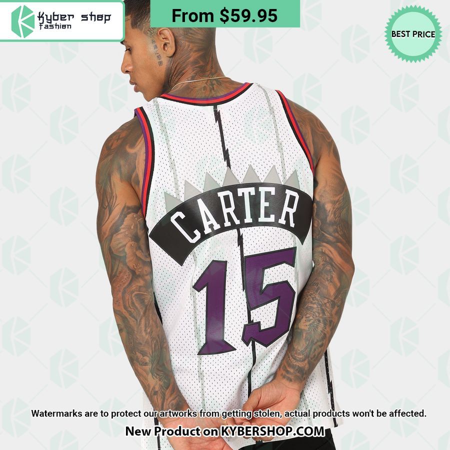 Toronto Raptors Vince Carter 15 White Basketball Jersey