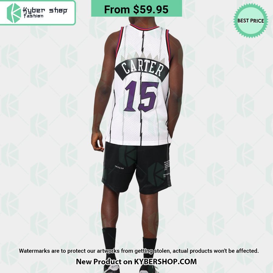 Toronto Raptors Vince Carter 15 White Basketball Jersey
