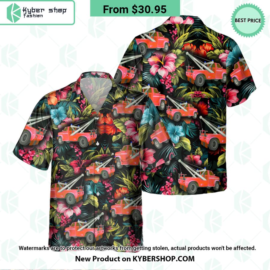 Tow Truck Hawaiian Shirt
