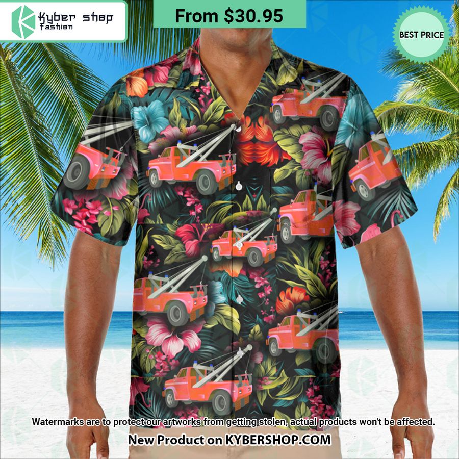 Tow Truck Hawaiian Shirt