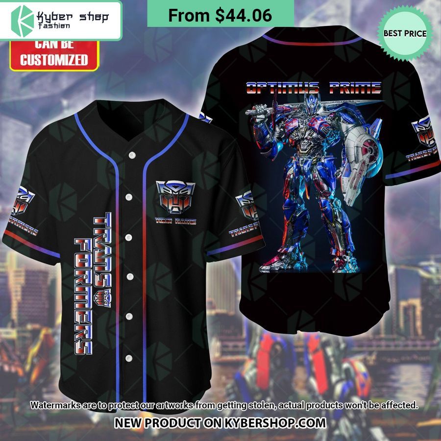 Transformers Optimus Prime CUSTOM Baseball Jersey