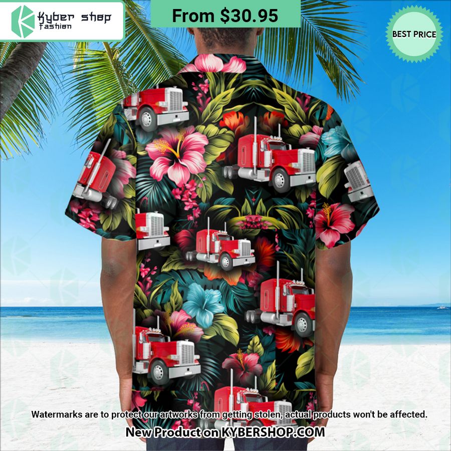 Trucker Flowers Hawaiian Shirt