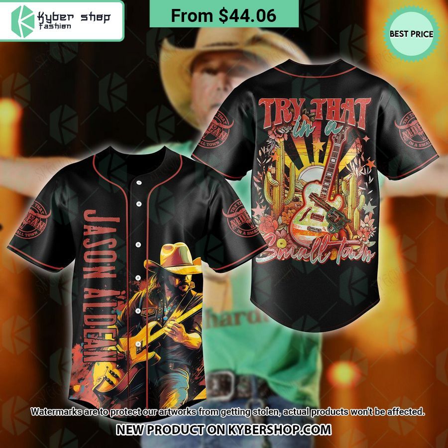 Try That In A Small Town Jason Aldean Baseball Jersey