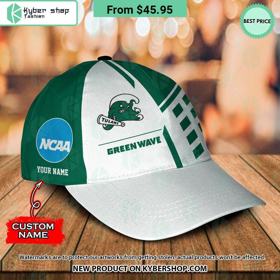 Tulane Green Wave CUSTOM Polo Shirt, Cap