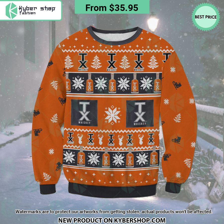 TX Whiskey Christmas Sweater