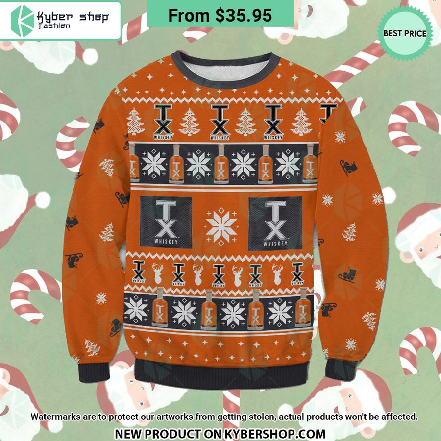 TX Whiskey Christmas Sweater