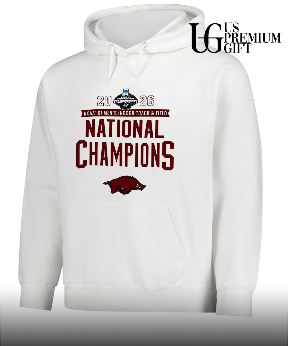 Arkansas Razorbacks 2026 NCAA Men’s Indoor Track & Field National Champions T-shirt