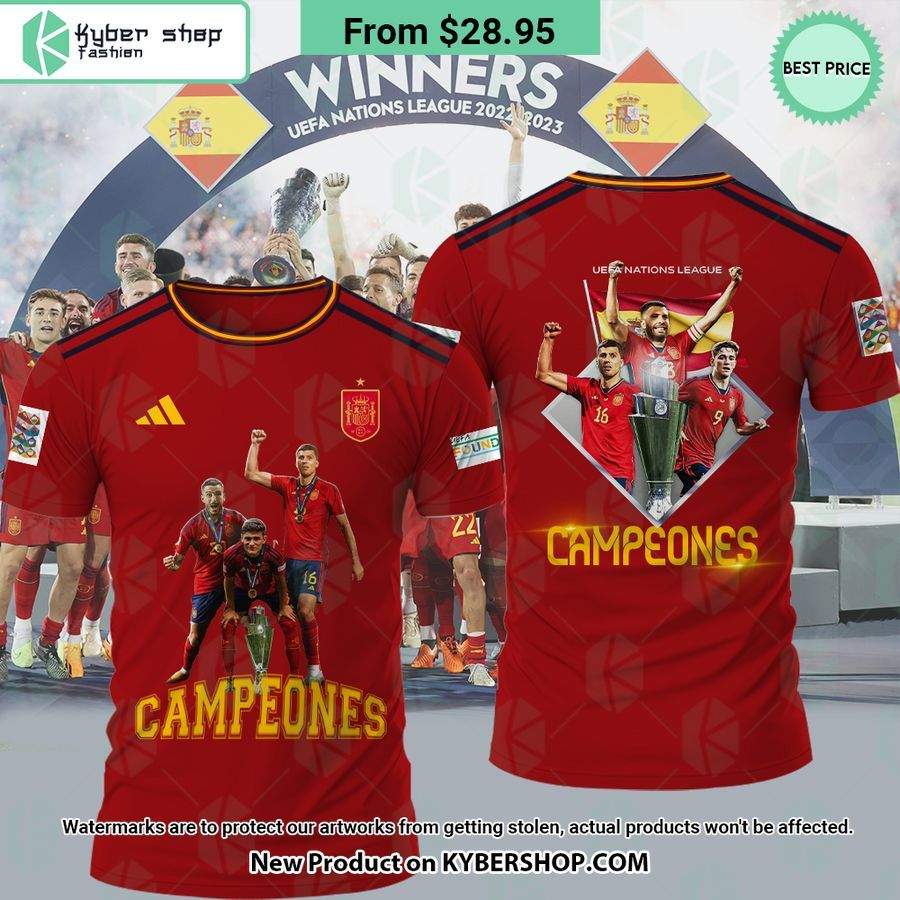 UEFA Nations League Selección Española de Fútbol Campeones Shirt