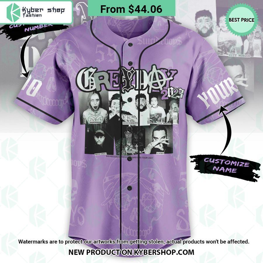 $uicideboy$ Grey Day Tour 2023 CUSTOM Baseball Jersey