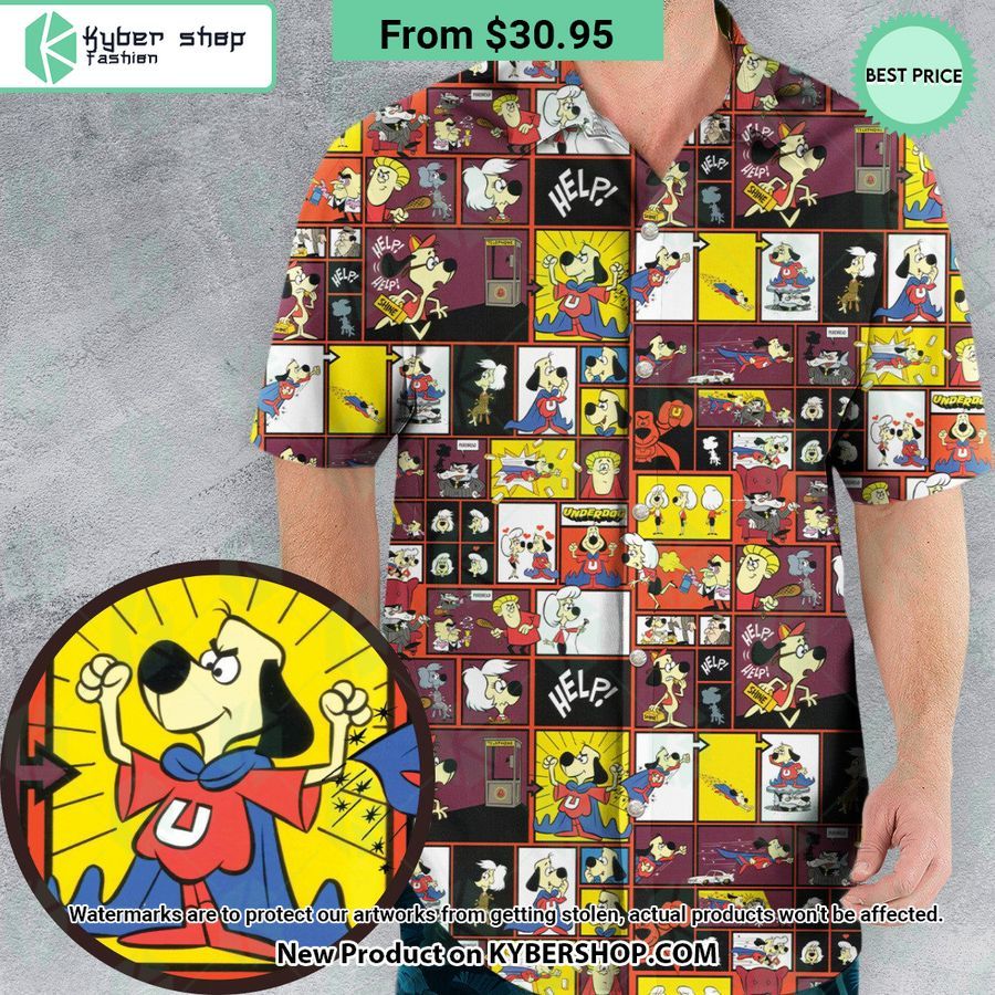 Underdog Cartoon Pattern Hawaiian Shirt