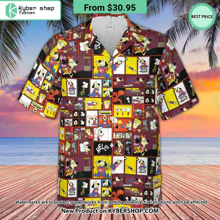 Underdog Cartoon Pattern Hawaiian Shirt