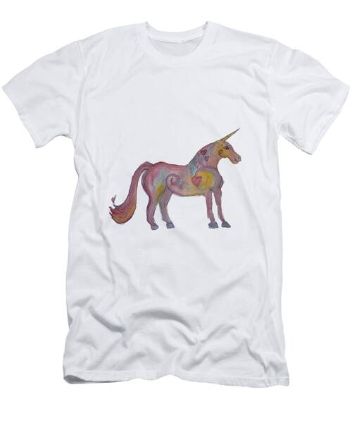 Unicorn In Pastel Standing T-Shirt