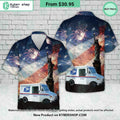 United States Postal Service Grumman LLV 4th Of July Hawaiian Shirt