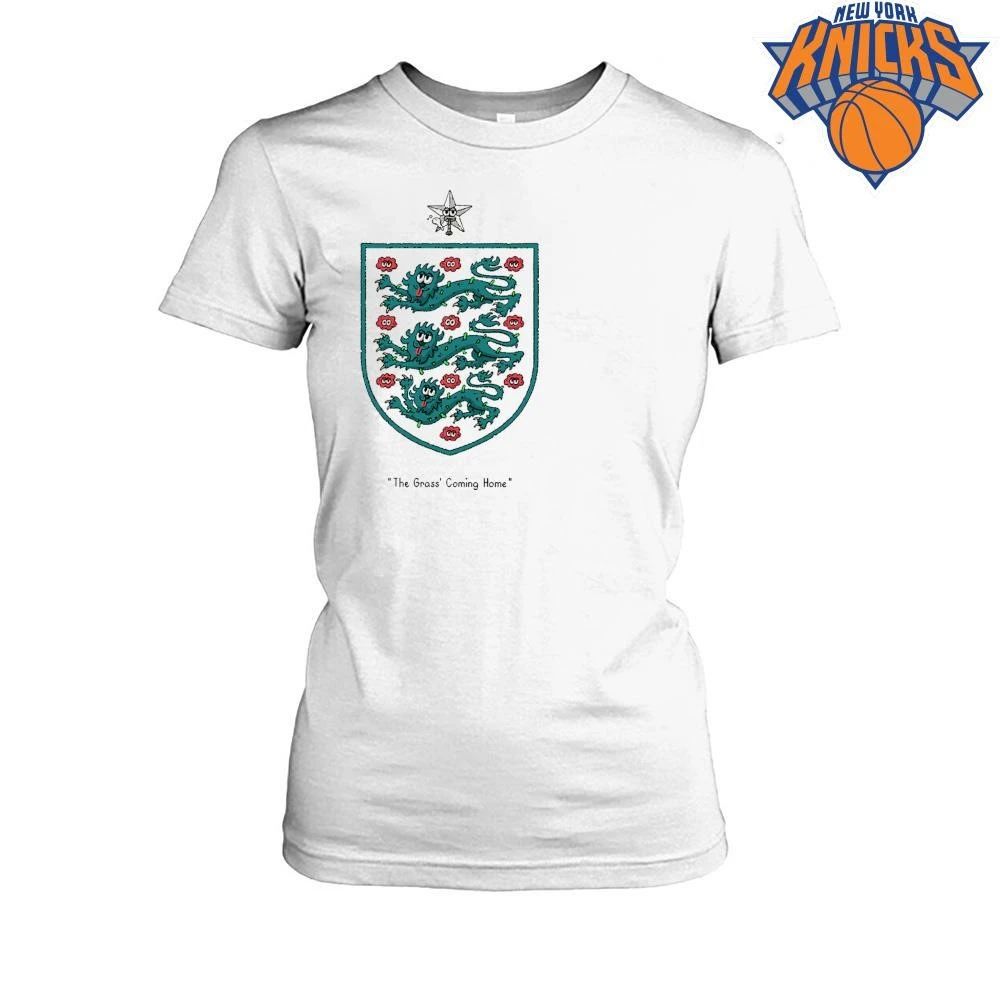 The Grass Coming Home England Football Three Lions Parody Shirt