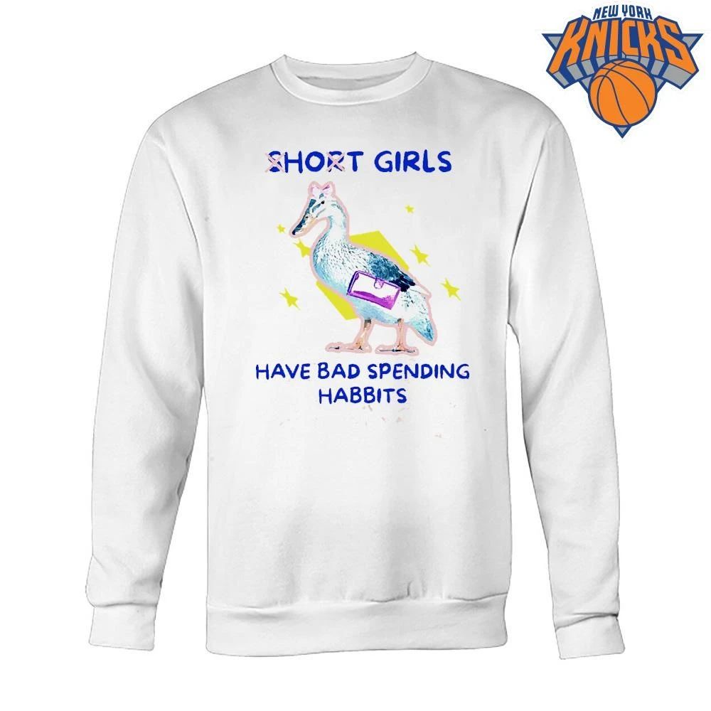 Short Girls Have Bad Spending Habits Cute Duck Bow Purse Meme Shirt