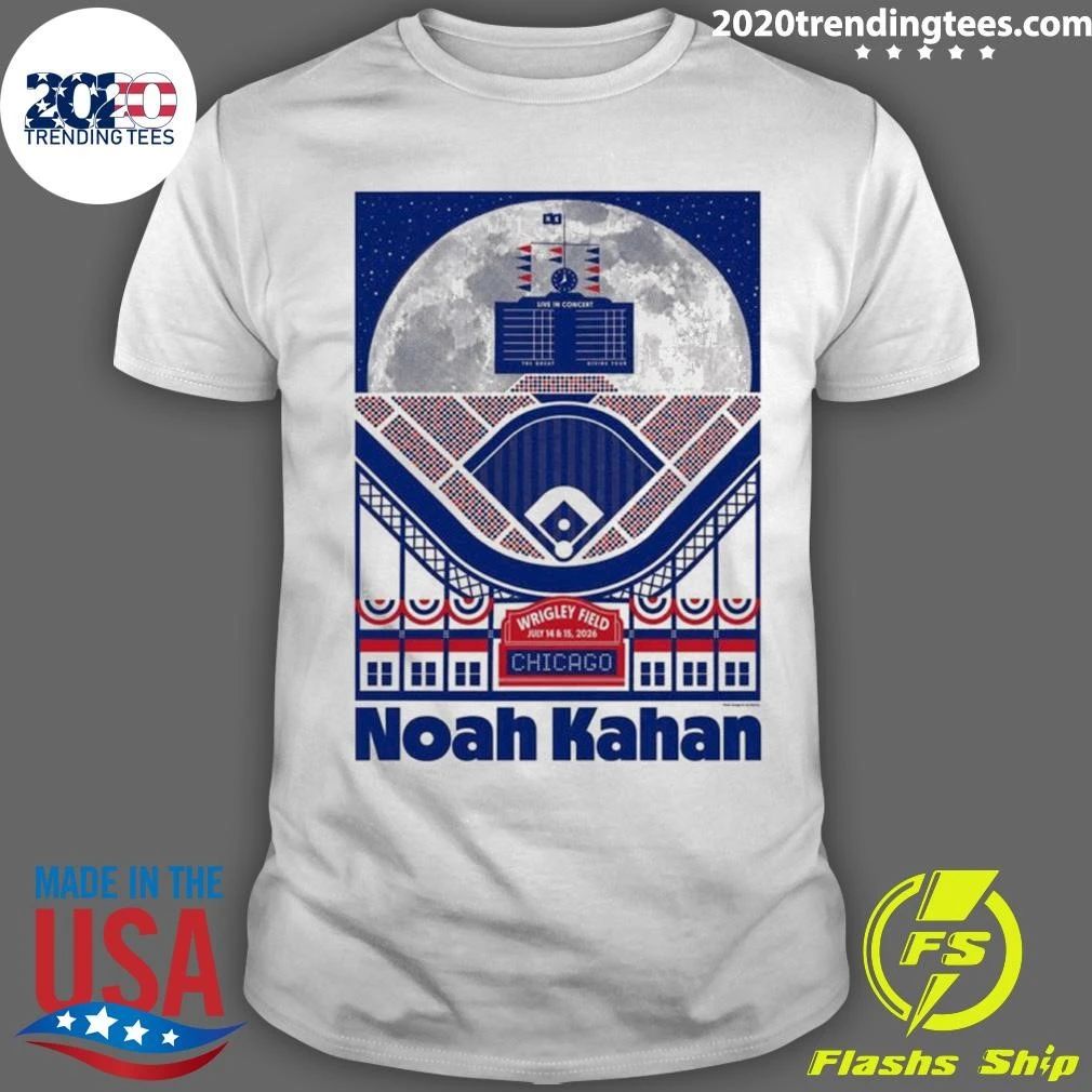 Noah Kahan Live In Chicago At Wrigley Field On July 14, 15 2026 Baseball Tee Shirt