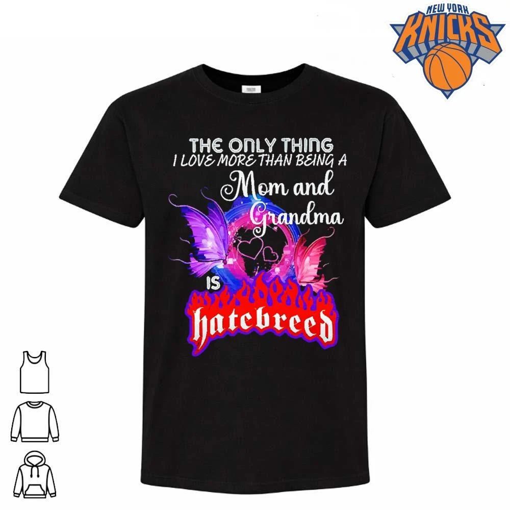 Mom and Grandma butterfly fire parody Hatebreed band shirt