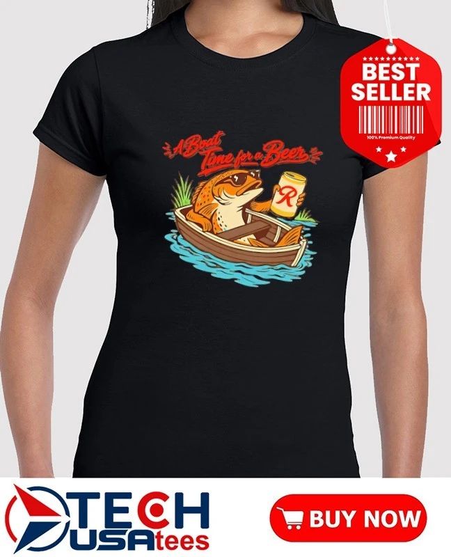 A boat time for a beer Rainier Beer fish shirt