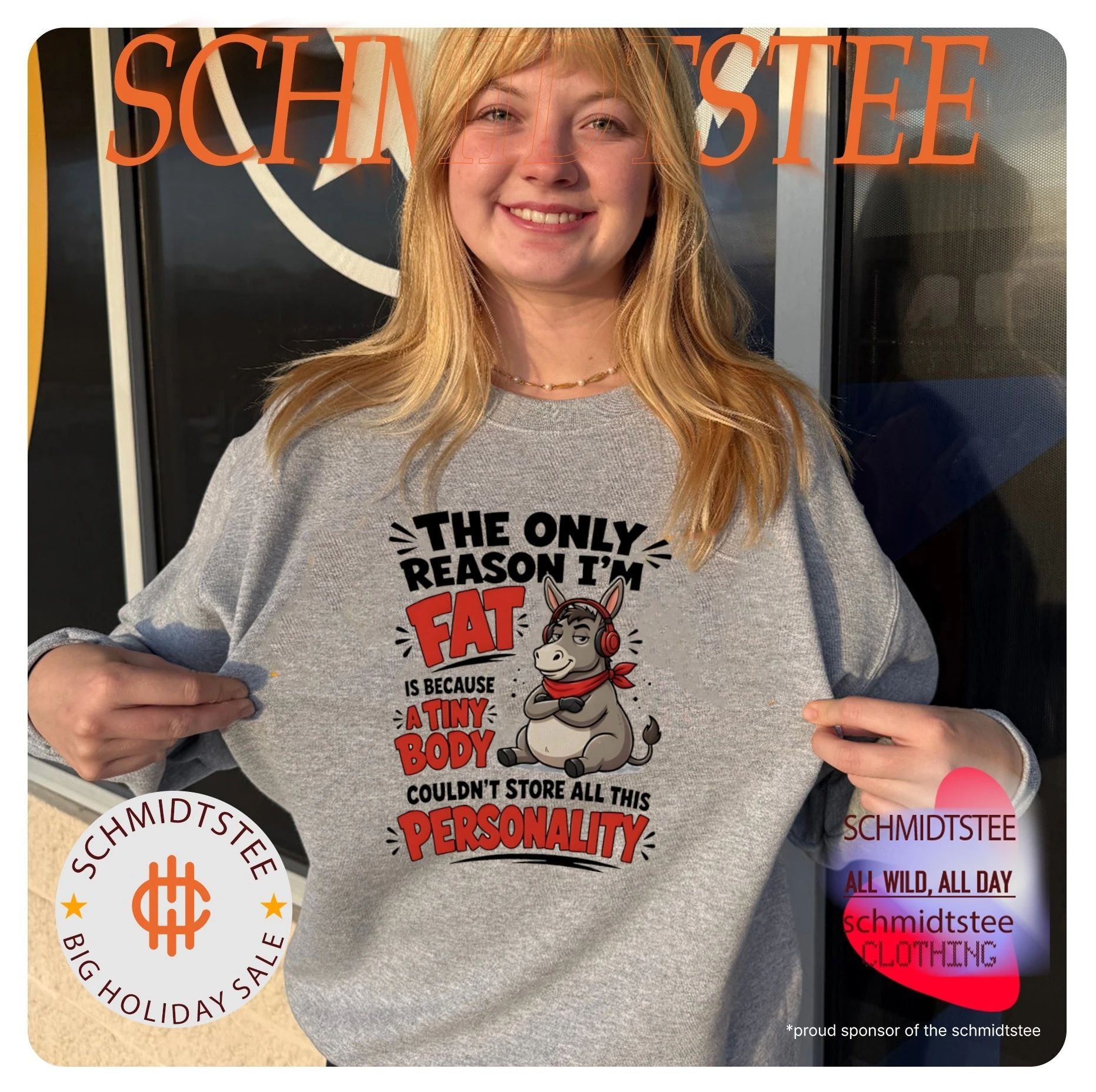 Donkey the only reason I’m fat is because a tiny body couldn’t store all this personality shirt