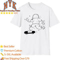 Keith Haring Style Minimalist Running Boy Skateboard Sketch shirt