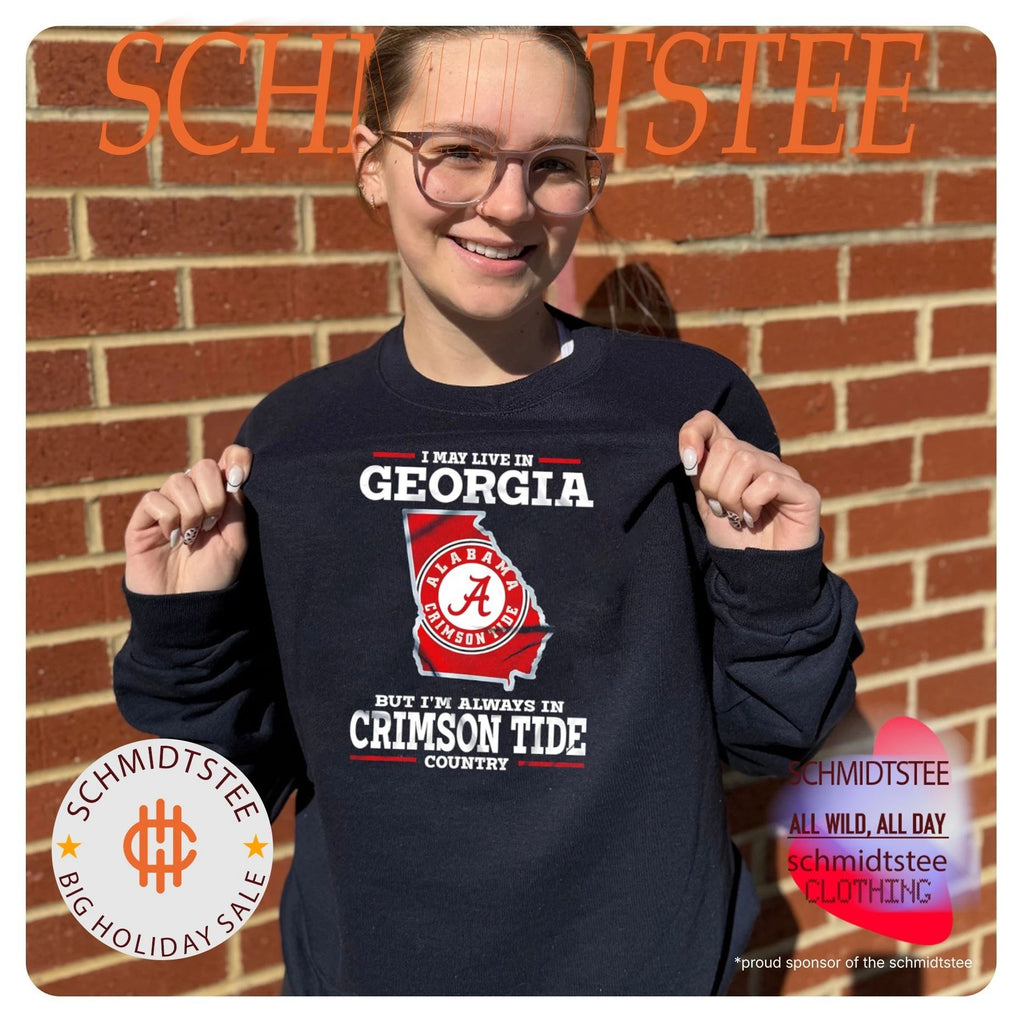I may live in Georgia but I’m always in Crimson Tide country shirt