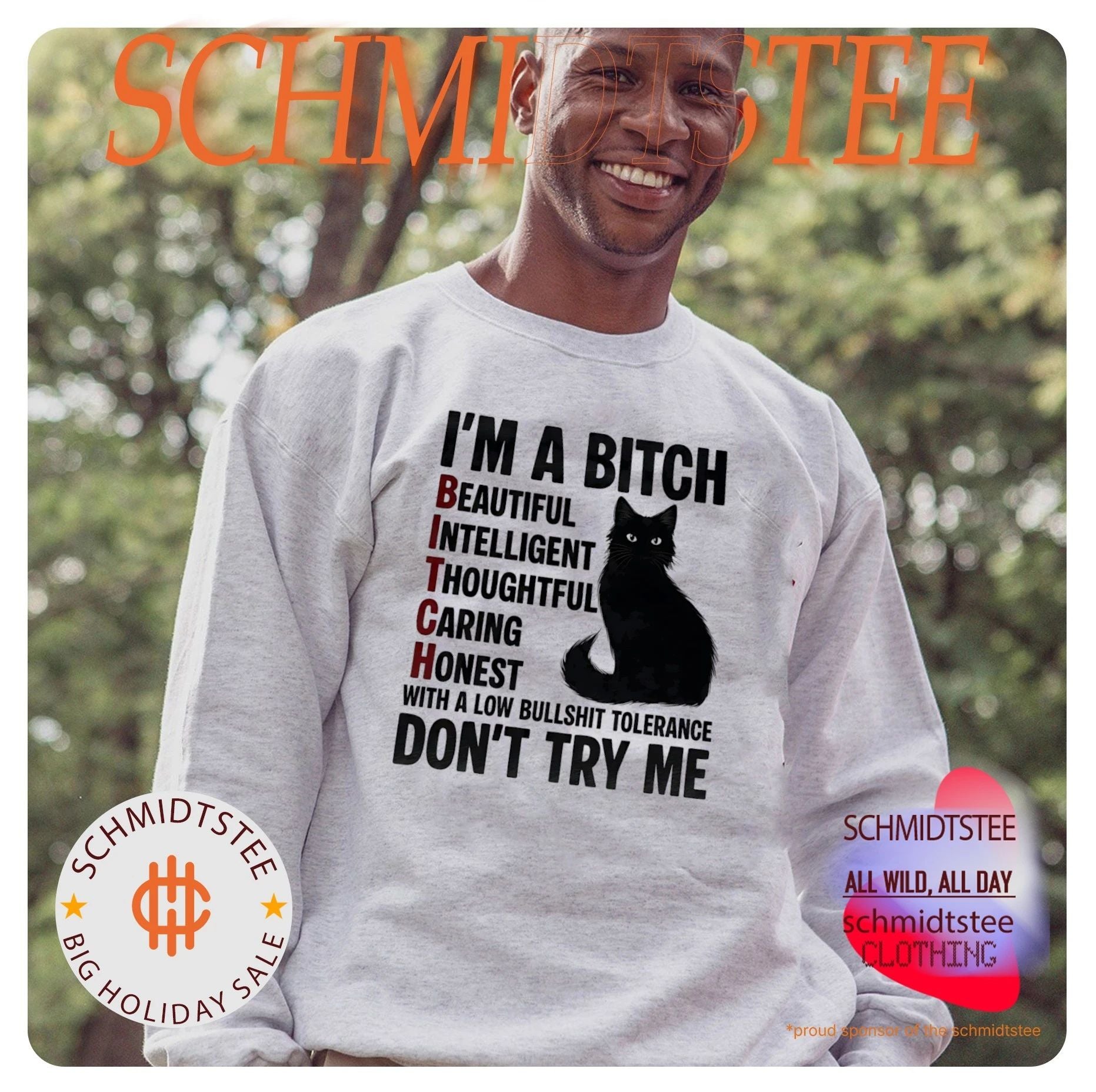 I’m a bitch beautiful intelligent thoughtful caring honest with a low bullshit tolerance don’t try me shirt