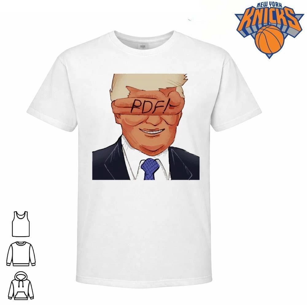 Funny Trump PDF Blindfold Political Cartoon Meme Shirt