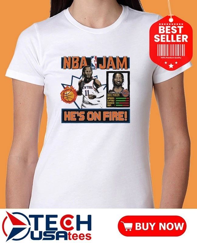 NBA Jam Jalen Brunson he’s on fire shirt