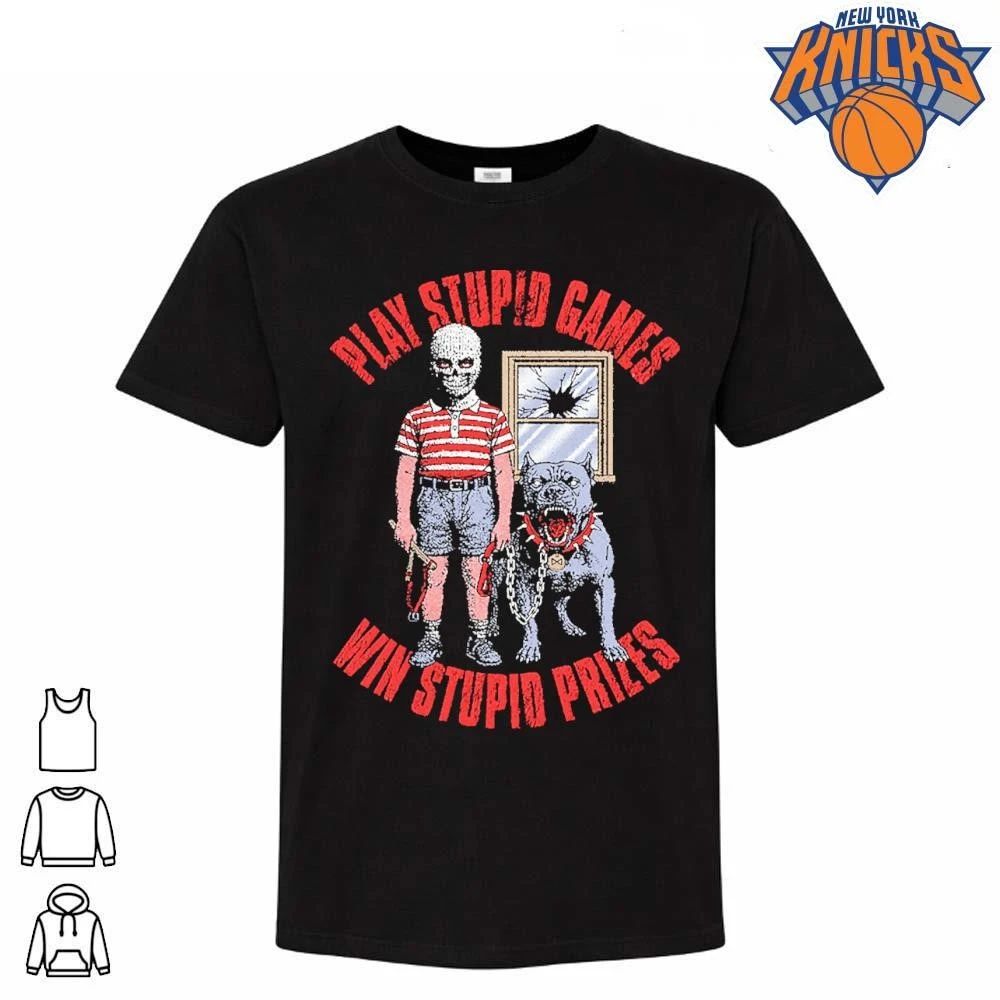 Play Stupid Games Win Stupid Prizes Pitbull Dog Gangster Skull Mask Streetwear Shirt