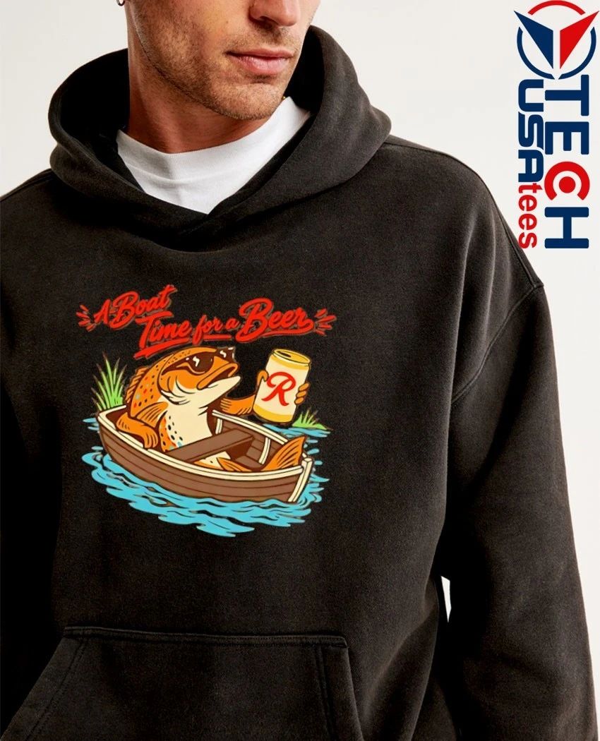 A boat time for a beer Rainier Beer fish shirt